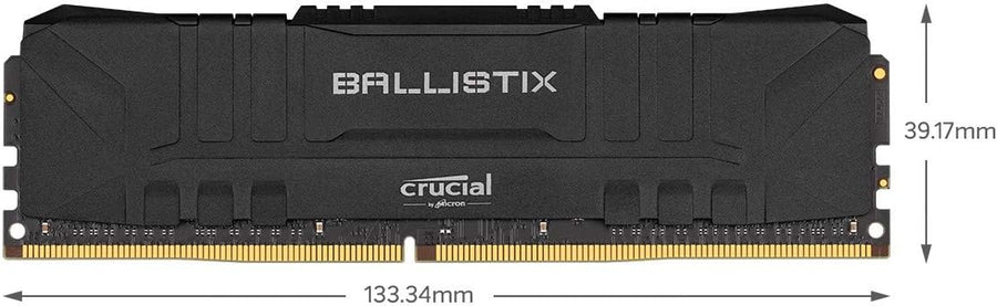 Crucial Ballistix DDR4 16GB Kit (2x8GB) Black | 3200MHz CL16-18-18-36 | Intel XMP 2.0 | Micron E-Die | Anodized Aluminum Heat Spreader | AMD Ryzen Compatible | 1.35V Low-Voltage | Performance Gaming Memory at Mainstream Pricing