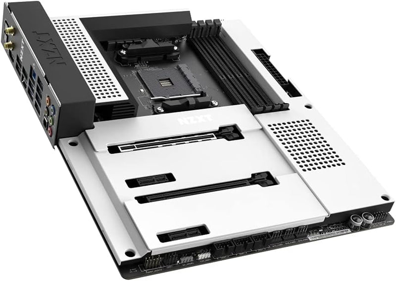 NZXT N7 B550 | AMD AM4 ATX Motherboard | Premium Full Cover Design | DDR4 4733+ | PCIe 4.0 | Dual M.2 | WiFi 6E | 2.5G LAN | USB 3.2 Gen 2 Type-C | NZXT CAM | For Ryzen 3000/4000/5000 Series