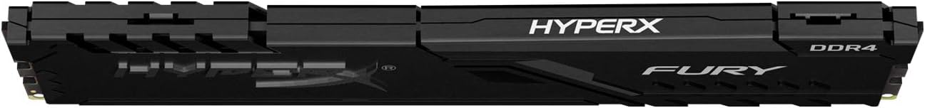 HyperX FURY DDR4 8GB Single Stick (1x8GB) Black | 3200MHz CL16-18-18 | Intel XMP 2.0 + AMD Ryzen Ready | Plug-N-Play 2400/2666MHz | 1.35V | Low-Profile Aluminum Heat Spreader | Legacy HyperX Branding (Now Kingston FURY) | Genuine Single Module