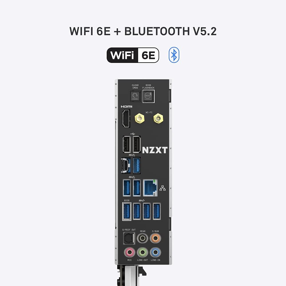 NZXT N7 B550 | AMD AM4 ATX Motherboard | Premium Full Cover Design | DDR4 4733+ | PCIe 4.0 | Dual M.2 | WiFi 6E | 2.5G LAN | USB 3.2 Gen 2 Type-C | NZXT CAM | For Ryzen 3000/4000/5000 Series
