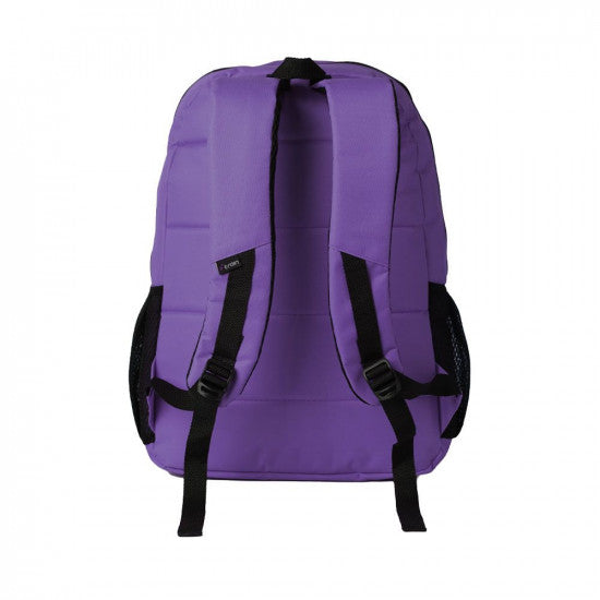 E-train BG53U Laptop Backpack | Fits Laptops up to 15.6-inch | Nylon · Padded Laptop Compartment with Anti-Slip Straps | 3 Extra Pockets · Pen and Mouse Holders | Purple