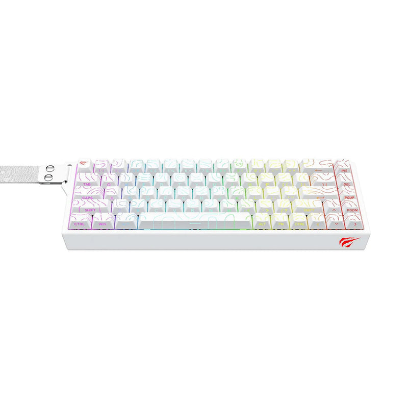 HAVIT KB922L Contour RGB Backlit Mechanical Gaming Keyboard | 68 Keys | Contour PBT Keycaps | 17 RGB Modes · 5 Brightnes