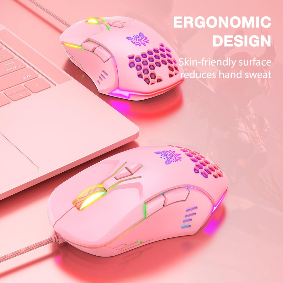 ONIKUMA CW902 Wired RGB Gaming Mouse | 6400 DPI · 6 Adjustable Levels | 7 Programmable Buttons · Macro Support | Colourf