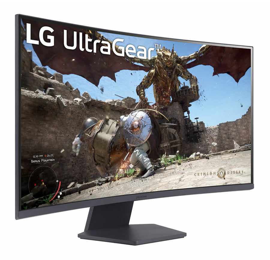 LG Ultragear™ 32GS60QC-B.AEU Gaming-PC-Monito 32-Inch Gaming Monitor | QHD 2560x1440 | 180Hz | 1ms | VA Panel | HDR
