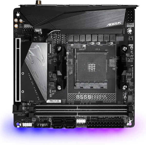 GIGABYTE B550I AORUS Pro AX | AMD AM4 Mini-ITX Motherboard | DDR4 5300+ | PCIe 4.0 | Dual M.2 | WiFi 6E | 2.5G LAN | USB 3.2 Gen 2 Type-C | For Ryzen 3000/4000/5000 Series | Small Form Factor PC