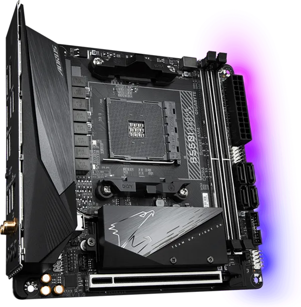 GIGABYTE B550I AORUS Pro AX | AMD AM4 Mini-ITX Motherboard | DDR4 5300+ | PCIe 4.0 | Dual M.2 | WiFi 6E | 2.5G LAN | USB 3.2 Gen 2 Type-C | For Ryzen 3000/4000/5000 Series | Small Form Factor PC