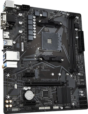 GIGABYTE A520M S2H | AMD AM4 Micro-ATX Motherboard | DDR4 5100+ | PCIe 3.0 | NVMe M.2 | Triple Display Output (HDMI/DVI-D/D-Sub) | Gigabit LAN | RGB Fusion 2.0 | For Ryzen 3000/4000/5000 Series