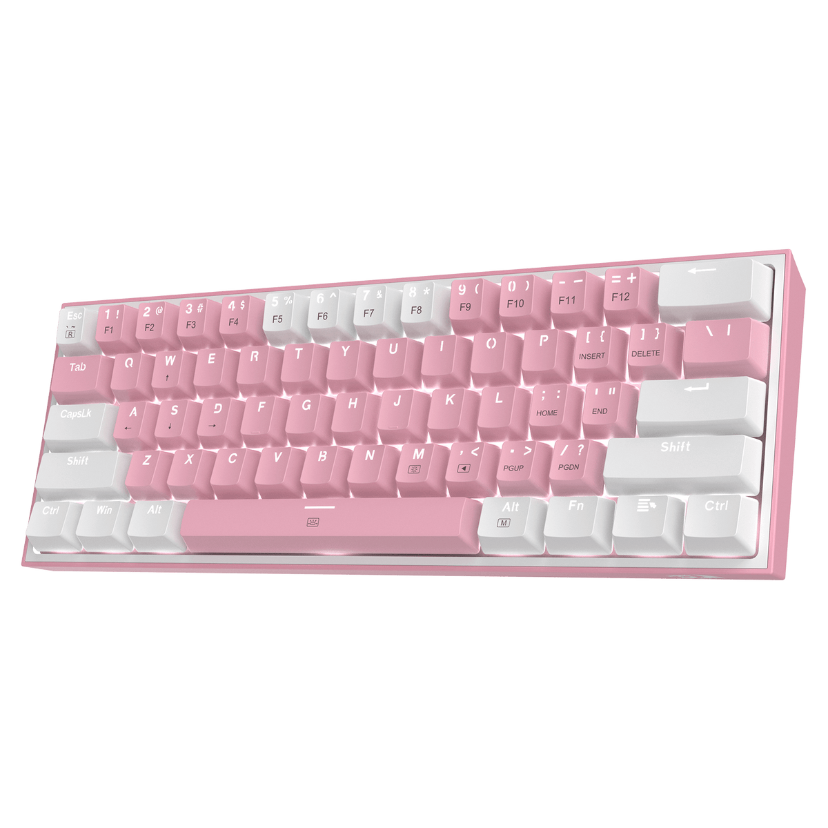 Redragon Fizz K617 60% Mechanical Gaming Keyboard | 61 Keys | Hot-Swappable Outemu Red Linear Switches (40g) | 16.8M RGB · 20 Presets | Detachable USB Type-C | Full Rollover | 50M Keystroke Lifespan | 0.43 kg