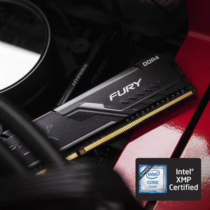 HyperX FURY DDR4 8GB Single Stick (1x8GB) Black | 3200MHz CL16-18-18 | Intel XMP 2.0 + AMD Ryzen Ready | Plug-N-Play 2400/2666MHz | 1.35V | Low-Profile Aluminum Heat Spreader | Legacy HyperX Branding (Now Kingston FURY) | Genuine Single Module