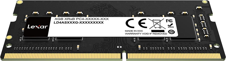 Lexar 8GB DDR4-3200 SODIMM Laptop Memory PC4-25600 / PC4-3200AA No Box | CL22 | 1.2V | 260-Pin Non-ECC Unbuffered | Single-Rank | Notebook RAM Upgrade | Intel + AMD | Plug & Play