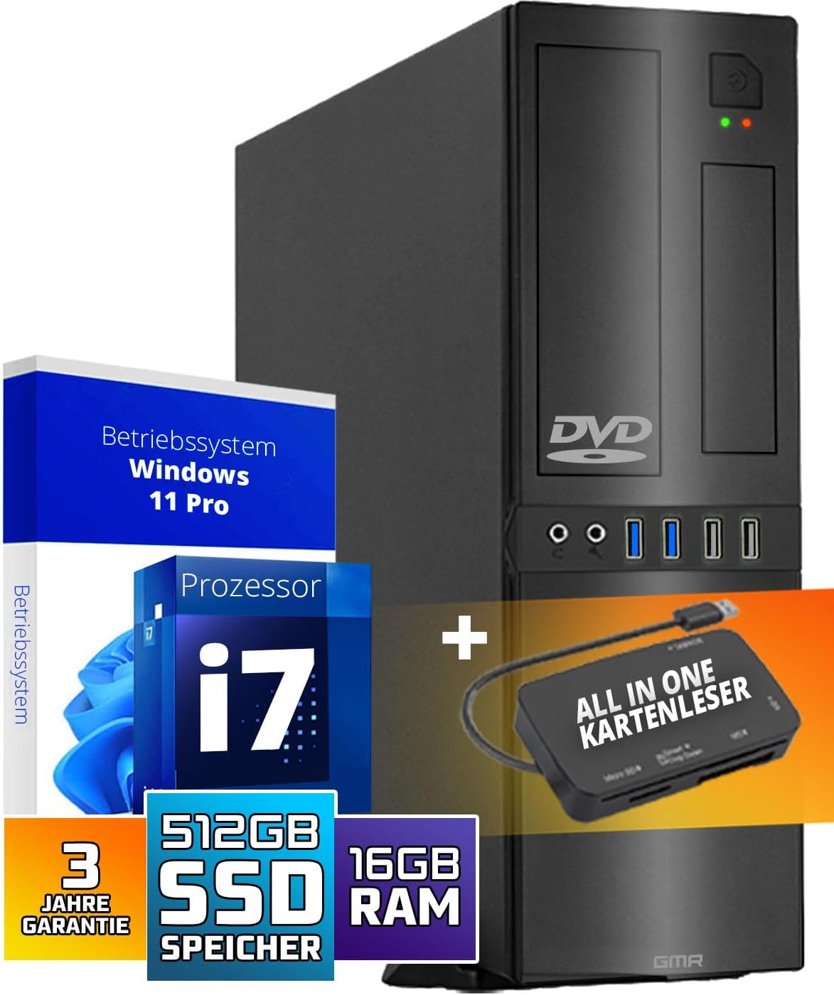 GMR Ultra Slim i7 Office Desktop PC