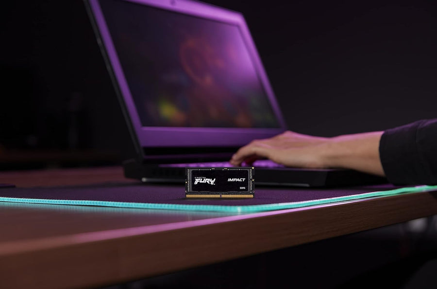 Kingston FURY Impact 32GB DDR5-5600 SODIMM Gaming Laptop Memory KF556S40IB-32 | PC5-44800 | CL40 Tight Timings | 1.1V | 262-Pin Non-ECC Unbuffered | 2Rx8 Dual-Rank | Intel XMP 3.0 | Plug N Play | Single Module Black