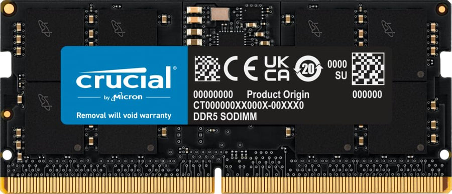 Crucial Basics CB16GS4800 16GB DDR5 Laptop Memory | DDR5-4800 MT/s · PC5-38400 | CL40 · 40-39-39 · 1.1V | 262-Pin SO-DIM