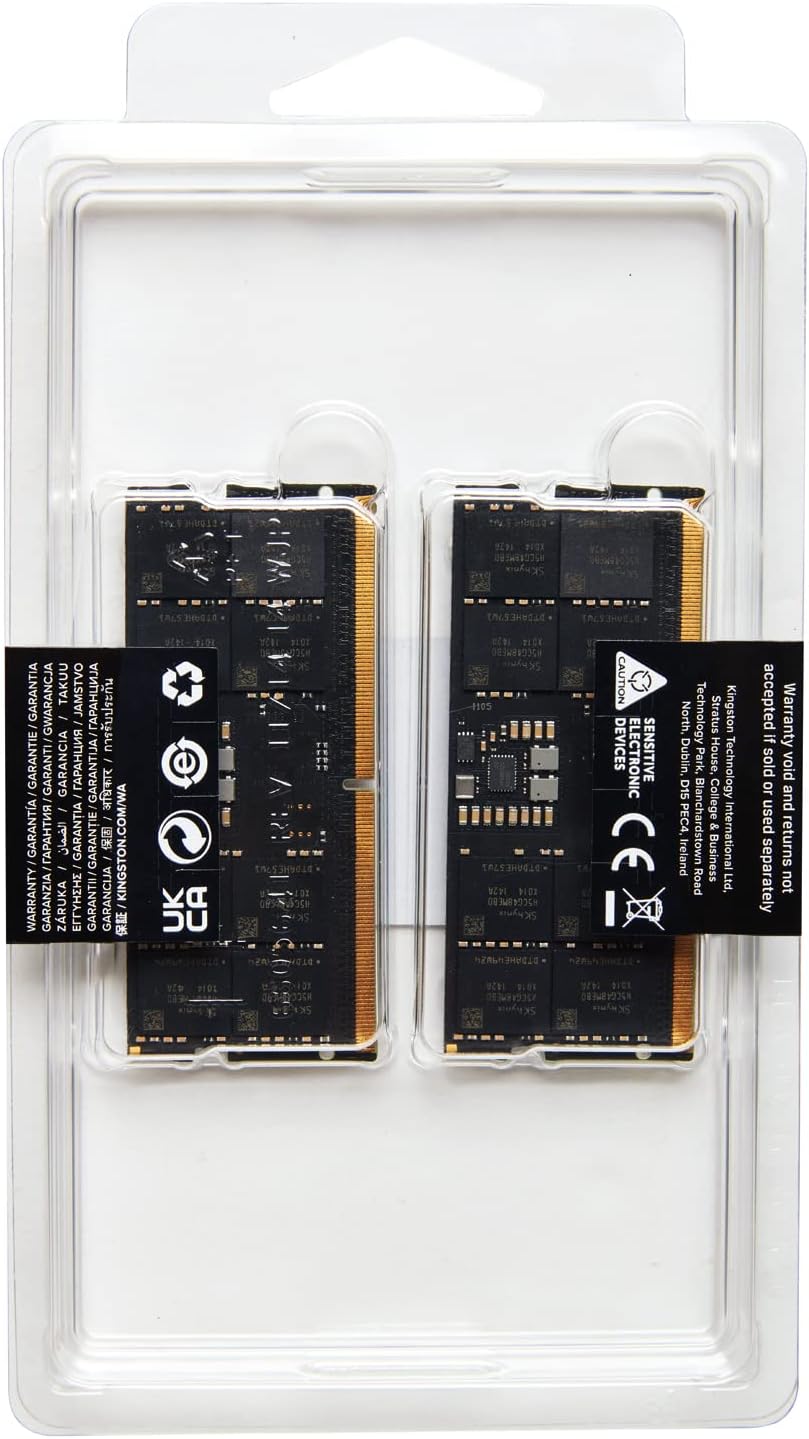 Kingston FURY Impact 32GB Kit (2x16GB) DDR4-3200 SODIMM Gaming Laptop Memory KF432S20IBK2/32 | PC4-25600 | CL20 Tightest Timings | 1.2V | 260-Pin Non-ECC Unbuffered | Intel XMP 2.0 | Plug N Play | AMD Ryzen Ready | Black