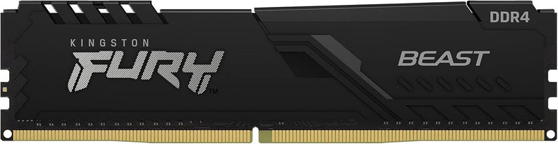 Kingston FURY Beast DDR5 8GB Single Stick (1x8GB) Black | 5200MT/s CL40 | Intel XMP 3.0 | On-Die ECC | PMIC | Plug-N-Play 4800MT/s | Low-Profile Heat Spreader | Single Module from 2x8GB Kit | Intel 12th-14th Gen + AMD Ryzen 7000+