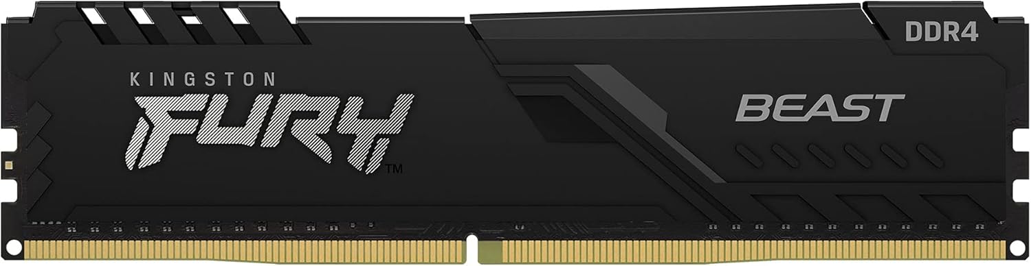 Kingston FURY Beast DDR5 16GB Kit (2x8GB) Black | 6000MT/s CL36-38-38-80 | AMD EXPO + Plug N Play | 1.35V | Low-Profile Heat Spreader | On-Die ECC | Dual 32-bit Subchannels | Non-RGB Stealth | AMD Ryzen 7000/9000