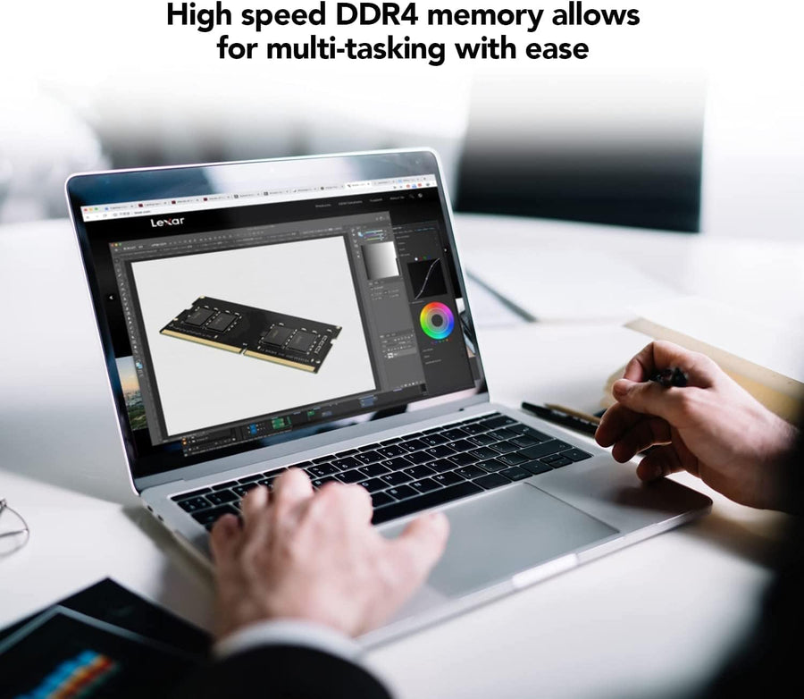 Lexar 8GB DDR4-3200 SODIMM Laptop Memory PC4-25600 / PC4-3200AA No Box | CL22 | 1.2V | 260-Pin Non-ECC Unbuffered | Single-Rank | Notebook RAM Upgrade | Intel + AMD | Plug & Play