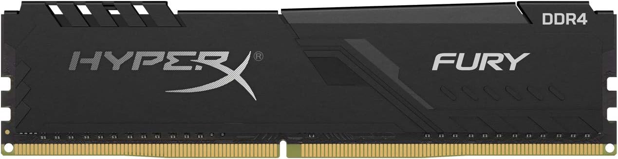 HyperX FURY DDR4 8GB Single Stick (1x8GB) Black | 3200MHz CL16-18-18 | Intel XMP 2.0 + AMD Ryzen Ready | Plug-N-Play 2400/2666MHz | 1.35V | Low-Profile Aluminum Heat Spreader | Legacy HyperX Branding (Now Kingston FURY) | Genuine Single Module