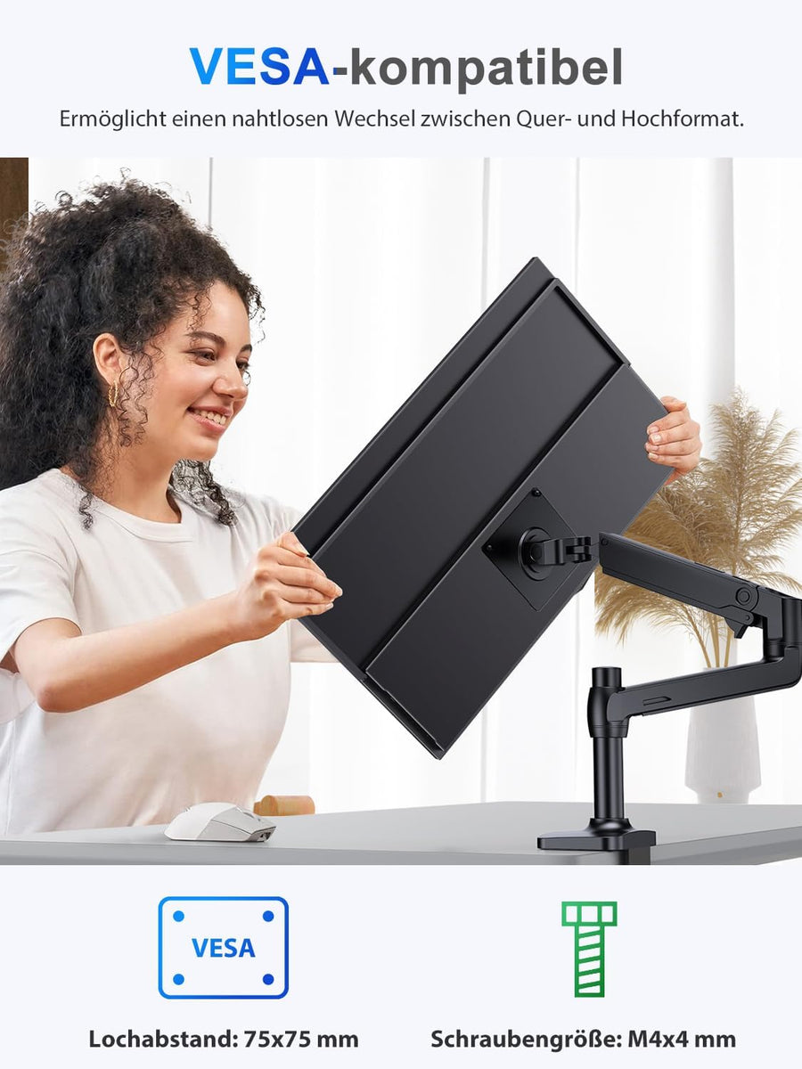 UPERFECT 22 inch portable monitor VESA 75x75 mount compatibility