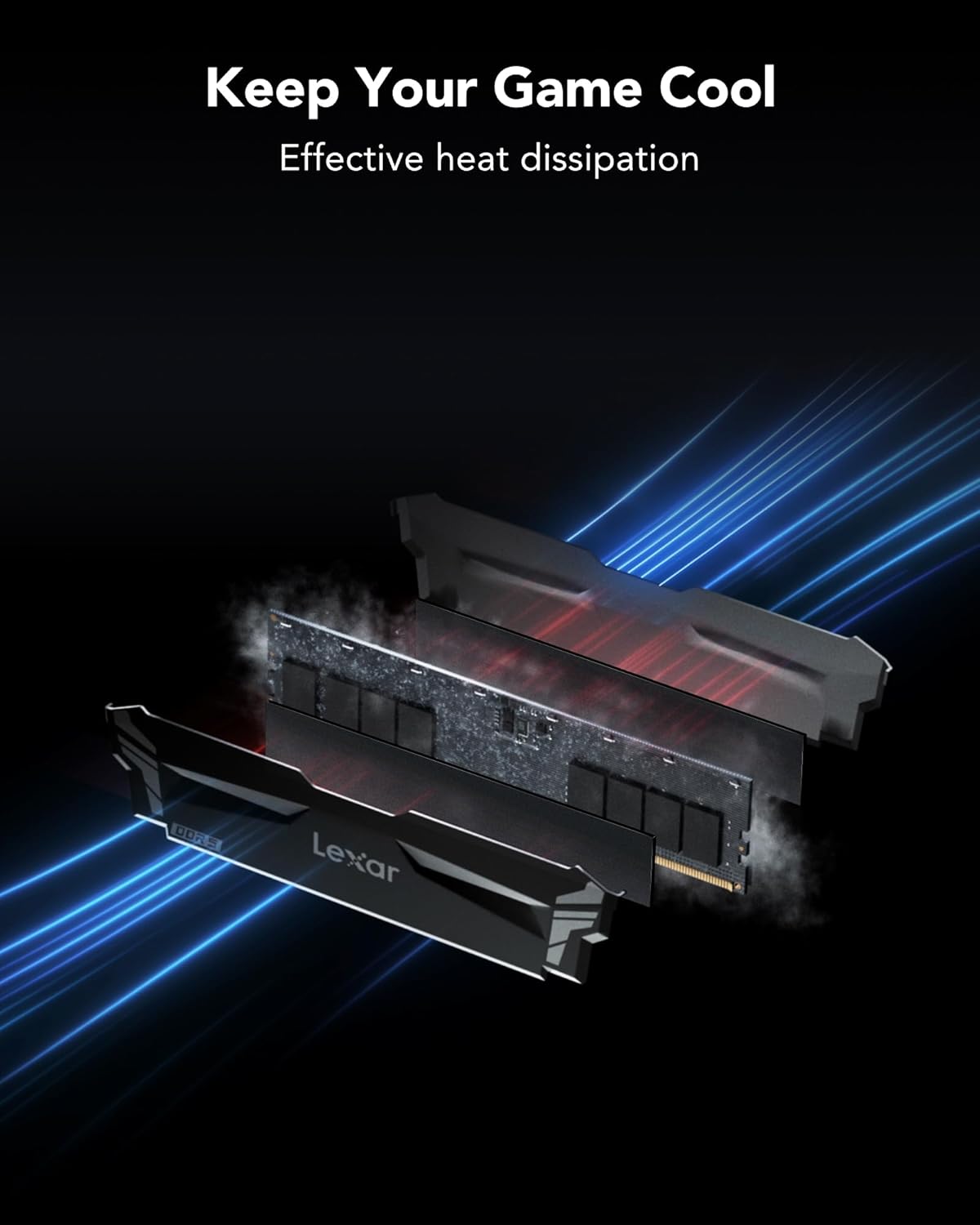 Lexar ARES RGB DDR5 32GB Kit (2x16GB) Black | 7200MT/s CL34-42-42-84 | Intel XMP 3.0 + AMD EXPO | 1.4V | 8-Zone ARGB Light Bar | SK Hynix Premium DRAM ICs | Aluminum Heat Spreader | On-Die ECC + PMIC | Complete 2x16GB Kit | Intel + AMD Ryzen