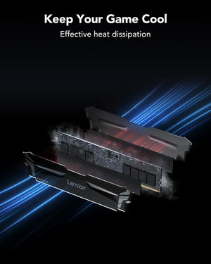 Lexar ARES RGB DDR5 32GB Kit (2x16GB) Black | 7200MT/s CL34-42-42-84 | Intel XMP 3.0 + AMD EXPO | 1.4V | 8-Zone ARGB Light Bar | SK Hynix Premium DRAM ICs | Aluminum Heat Spreader | On-Die ECC + PMIC | Complete 2x16GB Kit | Intel + AMD Ryzen