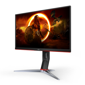AOC 24G2SP 23.8-inch Frameless Gaming Monitor | Full HD 1920x1080 · 165Hz · 1ms MPRT | IPS · 178°/178° · 300 cd/m² | Adaptive Sync · 130mm Height Adjust · Pivot | HDMI · DisplayPort · VGA | Black
