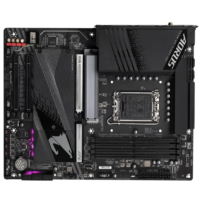 GIGABYTE Z790 AORUS Elite AX | Intel LGA 1700 ATX Motherboard | DDR5 7600+ | PCIe 5.0 | 4× M.2 PCIe 4.0 | WiFi 6E | USB-C 20Gb/s | For Intel 12th/13th/14th Gen