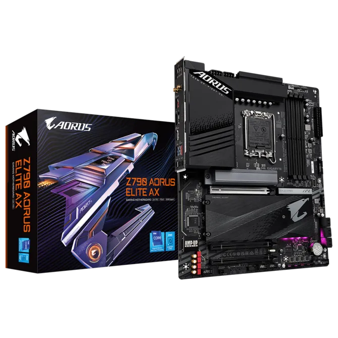 GIGABYTE Z790 AORUS Elite AX | Intel LGA 1700 ATX Motherboard | DDR5 7600+ | PCIe 5.0 | 4× M.2 PCIe 4.0 | WiFi 6E | USB-C 20Gb/s | For Intel 12th/13th/14th Gen