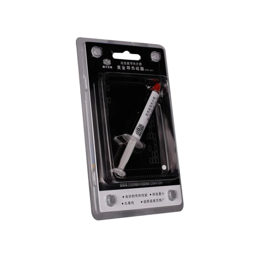 Cooler Master PTK-L01 Thermal Paste | ≥4.5 W/m·K | Thermal Impedance <0.03 °C·in²/W | -50°C to +240°C | Metal-Oxide Fill