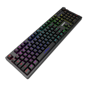 Marvo KG954 Mechanical Gaming Keyboard | 108 Keys · Jixian Blue Switches | Rainbow Backlight · 21 Lighting Modes | Detachable 1.6 m USB Type-C · Volume Knob | Black