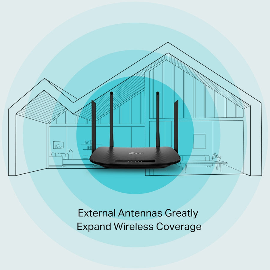 TP-Link Archer VR300 AC1200 Wireless VDSL/ADSL Modem Router | 867Mbps 5GHz + 300Mbps 2.4GHz | VDSL2 up to 100Mbps | 4 × 
