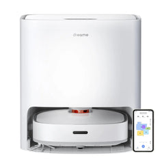 Dreame W10 Self-Cleaning Robot Vacuum and Mop, 4000Pa Suction, Dual Rotary Self-Washing Mops with Auto-Dry Base, LiDAR Navigation, 4L Clean + 4L Dirty Water Tanks, Wi-Fi 2.4GHz, Works with Alexa, White