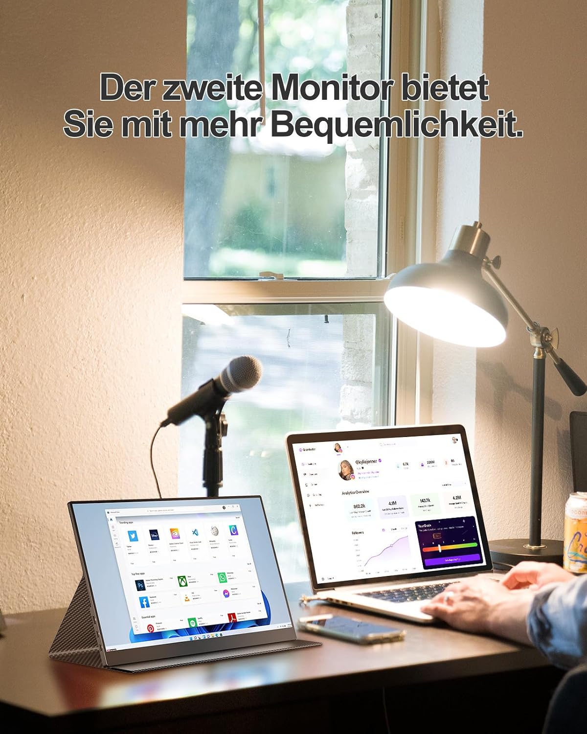 Kyyivwine 16-Inch Portable Monitor | 2520x1680 3:2 IPS | 100% sRGB | 60Hz | HDR | 535g | Built-in Speakers | Magnetic Protective Case | USB Type-C