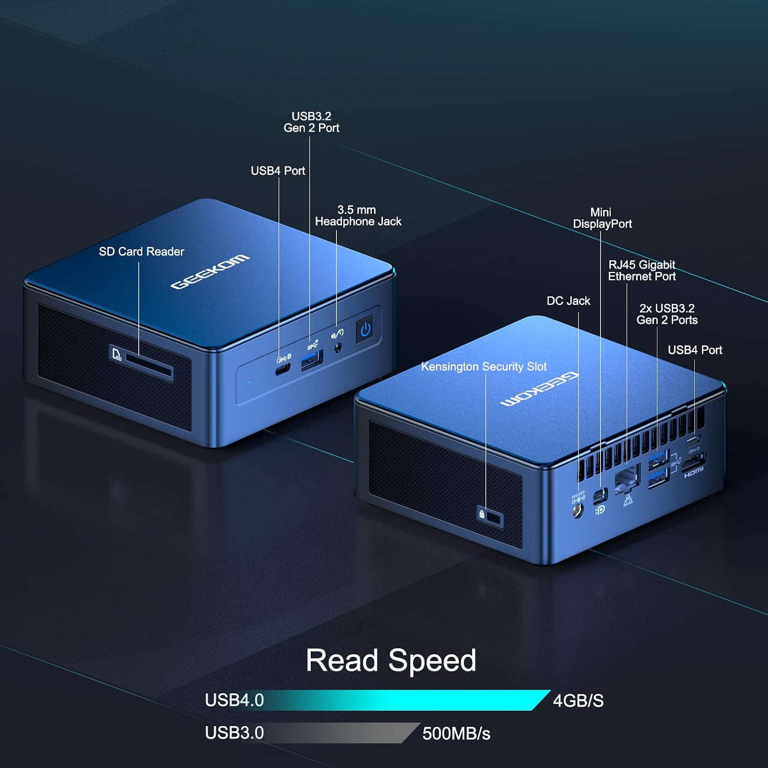 Intel Iris Xe... Mini PC | i7-11390H | Iris Xe | 512GB SSD | Windows 11 Pro