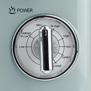 Girmi FM2100 Combination Microwave Oven, 1150W, 20L Capacity, Stainless Steel, Aqua Green