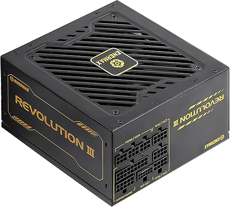 Enermax Revolution D.F.X 1050W | 80+ Gold Fully Modular ATX 3.0 + PCIe 5.0 Power Supply | Native 600W 12VHPWR Cable | 100% Japanese Capacitors | ARGB Side Panel (14 Modes) | Dust-Free Rotation Technology | 200% Power Excursion | For RTX 4090 / RTX 5090