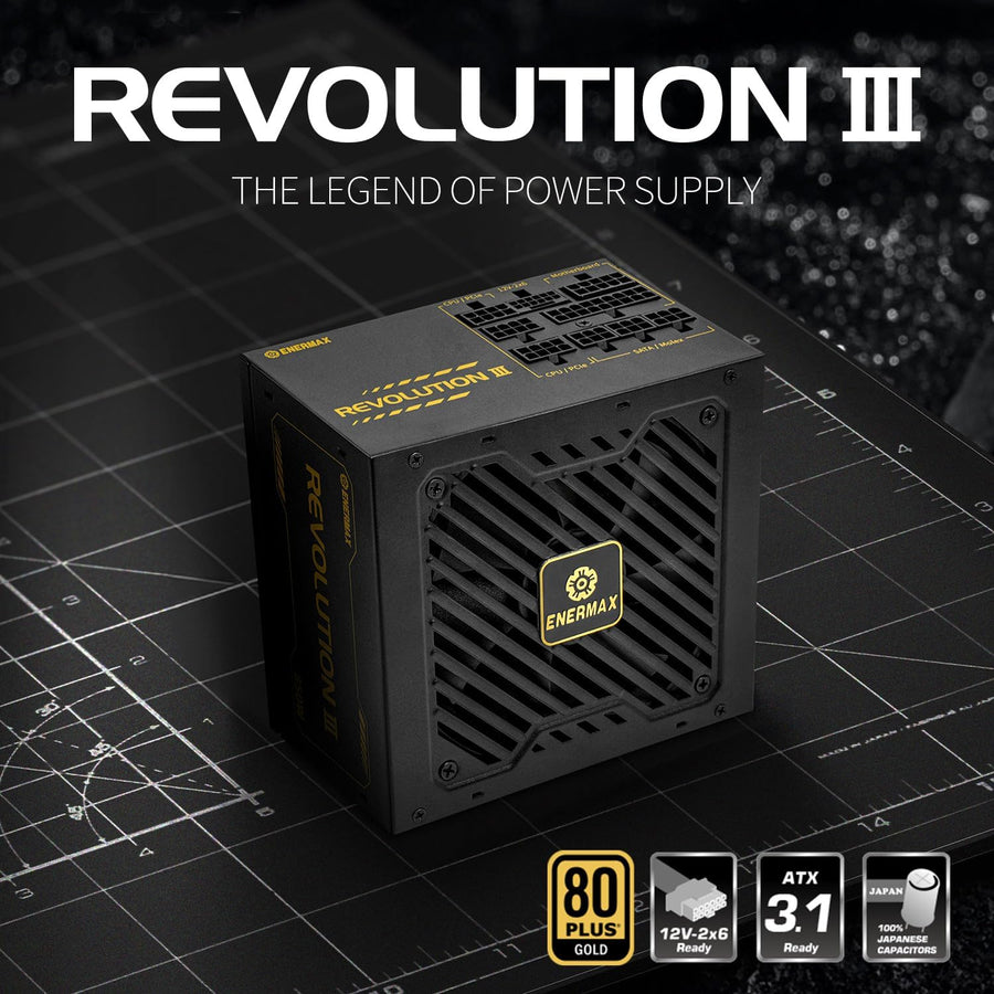 Enermax Revolution D.F.X 1050W | 80+ Gold Fully Modular ATX 3.0 + PCIe 5.0 Power Supply | Native 600W 12VHPWR Cable | 100% Japanese Capacitors | ARGB Side Panel (14 Modes) | Dust-Free Rotation Technology | 200% Power Excursion | For RTX 4090 / RTX 5090