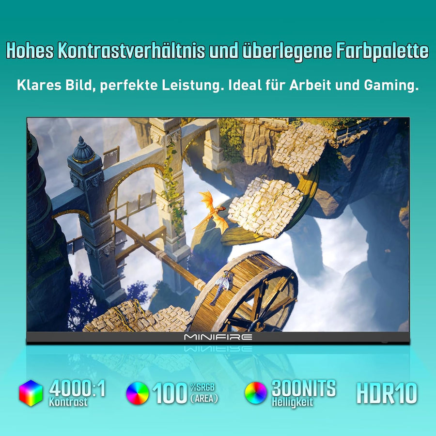 Minifire | 24" Gaming Monitor | Full HD | 180Hz | 1ms | IPS | 110% sRGB | Adaptive-Sync | HDMI