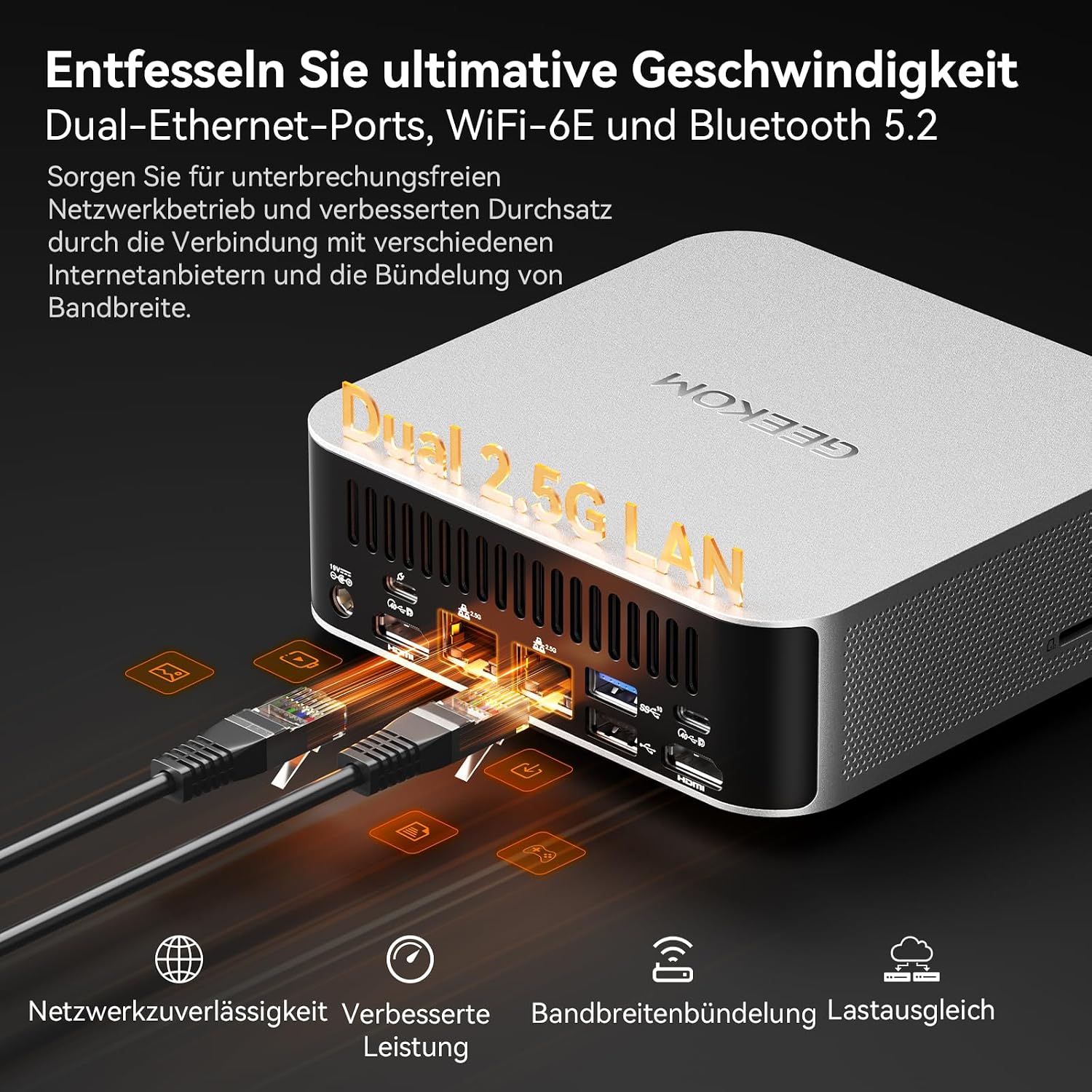 AMD Ryzen 9 8945HS Mini PC | AMD Ryzen 9 8945HS | 32GB DDR5 RAM | 2TB SSD
