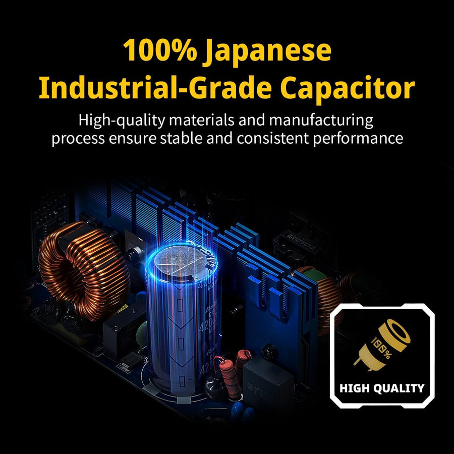 Enermax Revolution D.F.X 1050W | 80+ Gold Fully Modular ATX 3.0 + PCIe 5.0 Power Supply | Native 600W 12VHPWR Cable | 100% Japanese Capacitors | ARGB Side Panel (14 Modes) | Dust-Free Rotation Technology | 200% Power Excursion | For RTX 4090 / RTX 5090
