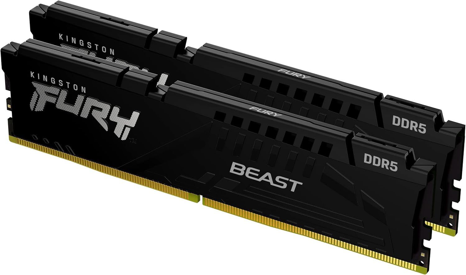 Kingston FURY Beast DDR5 16GB Kit (2x8GB) | 5600MT/s CL40 | Intel XMP 3.0 | Black Low-Profile Heat Spreader | On-Die ECC | Plug-and-Play 4800MT/s | Intel 12th-14th Gen + AMD Ryzen 7000+ | High-Refresh Gaming Sweet Spot
