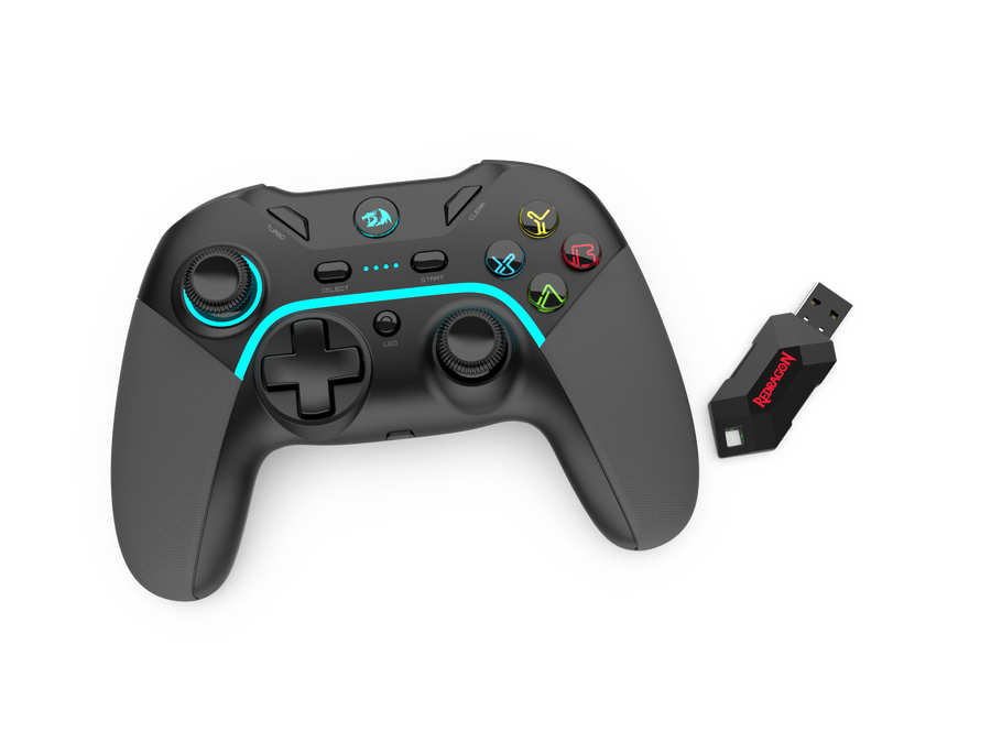 Redragon Harrow Pro G808-PRO Wireless Gamepad | 2.4GHz Wireless + Wired USB | 600 mAh Rechargeable · Up to 10 h | XInput