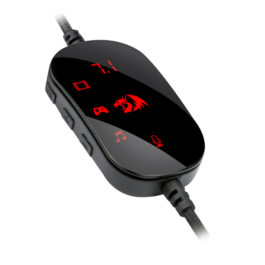 Redragon H720 EUROPE 7.1 USB Gaming Headset | 50mm Drivers | USB Sound Card with 7.1 Equalisation | Detachable Mic with 