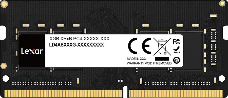 Lexar 8GB DDR4-3200 SODIMM Laptop Memory PC4-25600 / PC4-3200AA No Box | CL22 | 1.2V | 260-Pin Non-ECC Unbuffered | Single-Rank | Notebook RAM Upgrade | Intel + AMD | Plug & Play