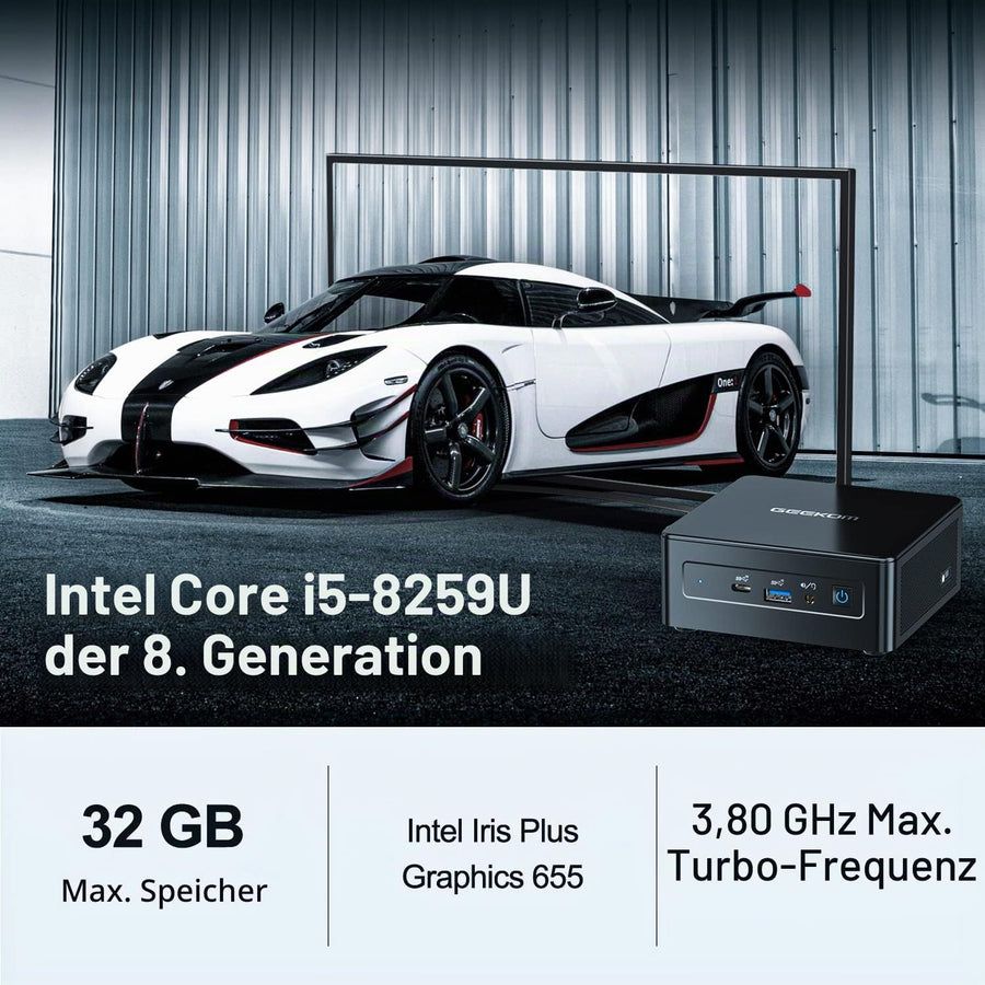 GEEKOM NUC Mini PC i5-8259 16GB 512GB