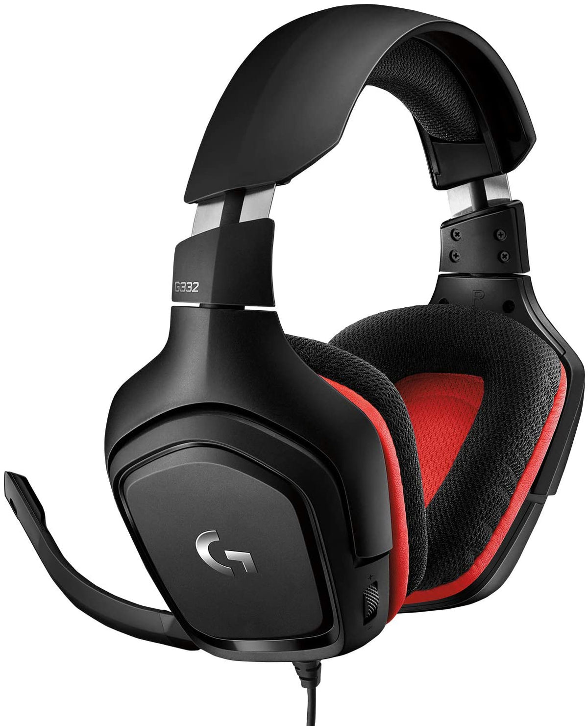 Logitech G332 Stereo Wired Gaming Headset | Flip-to-Mute Boom Mic | On-Ear Volume Control | Removable Ear Pads | PC Splitter Cable Included