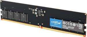 Crucial DDR5 32GB Single Stick (1x32GB) Green | 5200MT/s CL42 | JEDEC Standard | 1.1V Low Voltage | Dual Rank 2Rx8 | 288-Pin UDIMM | On-Die ECC | Universal Compatibility | Intel 12th-14th Gen + AMD Ryzen 7000+ | Massive Single Module