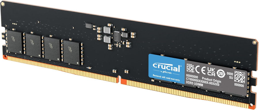 Crucial DDR5 32GB Single Stick (1x32GB) Green | 5200MT/s CL42 | JEDEC Standard | 1.1V Low Voltage | Dual Rank 2Rx8 | 288-Pin UDIMM | On-Die ECC | Universal Compatibility | Intel 12th-14th Gen + AMD Ryzen 7000+ | Massive Single Module