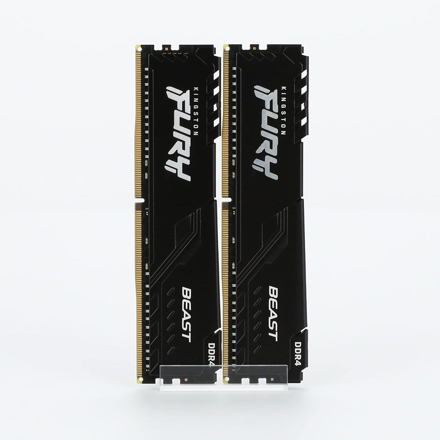 Kingston FURY Beast DDR4 16GB Kit (2x8GB) Black | 3200MHz CL16-18-18 | Intel XMP 2.0 | AMD Ryzen Compatible | Plug-N-Play 2666MHz | Low-Profile Aluminum Heat Spreader | 1Rx8 Single Rank | Mainstream Reliable Performance