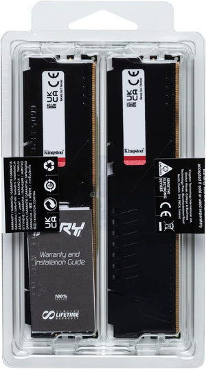 Kingston FURY Beast DDR5 32GB Kit (2x16GB) Black | 6000MHz CL36-38-38 | AMD EXPO + Intel XMP 3.0 | 1.35V | Low-Profile Heat Spreader | On-Die ECC (ODECC) | Non-RGB Stealth Design | Plug N Play | Complete 2x16GB Kit | Intel + AMD Ryzen